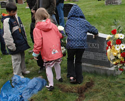 Little girls danced on his grave.
